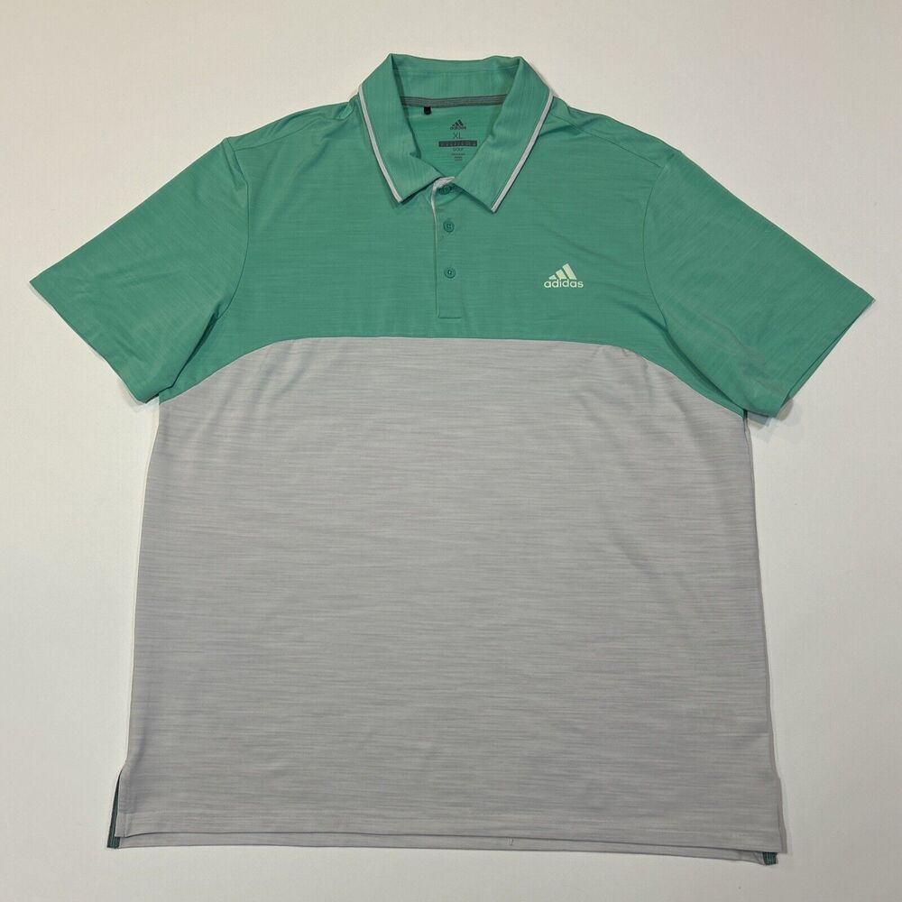 Adidas Golf Shirt Adult XL Extra Large Green Polo Short Sleeve Logo Men